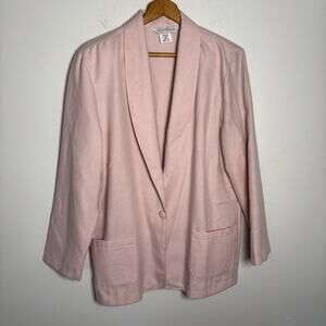 Vintage Baby Pink Oversized Blazer Made In The US Size Large